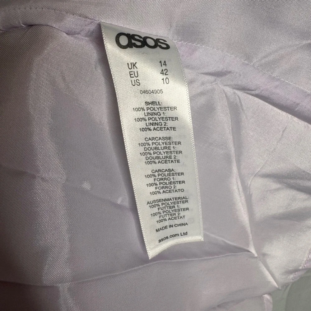 ASOS Floral Jacquard Midi Dress Pink Blue Rose Garden Party Wedding Guest US 10